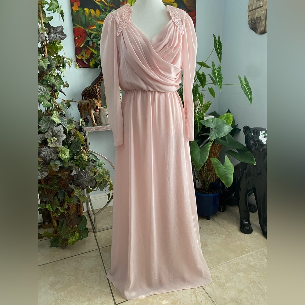 Fairycore Dress Size 12 Pale Pink Ethereal Boho Vintage One of a Kind Romantic